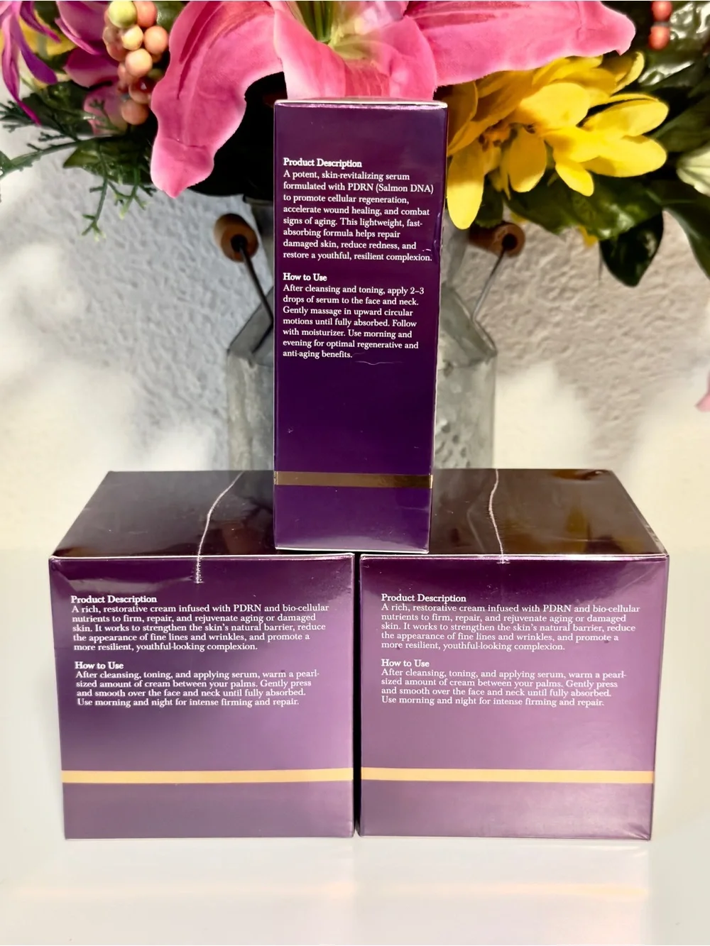 Dynamic Gemstones PDRN Bio-Cellular Firming & Repair Cream, Serum & Mask Set